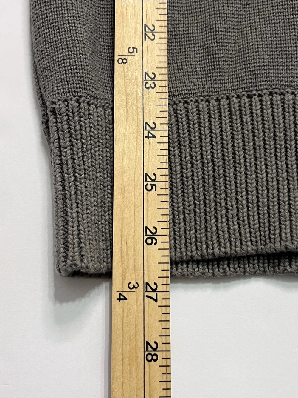 J.Crew Men’s Medium Taupe Gray Striped Quarter Zip Cotton Sweater Preppy